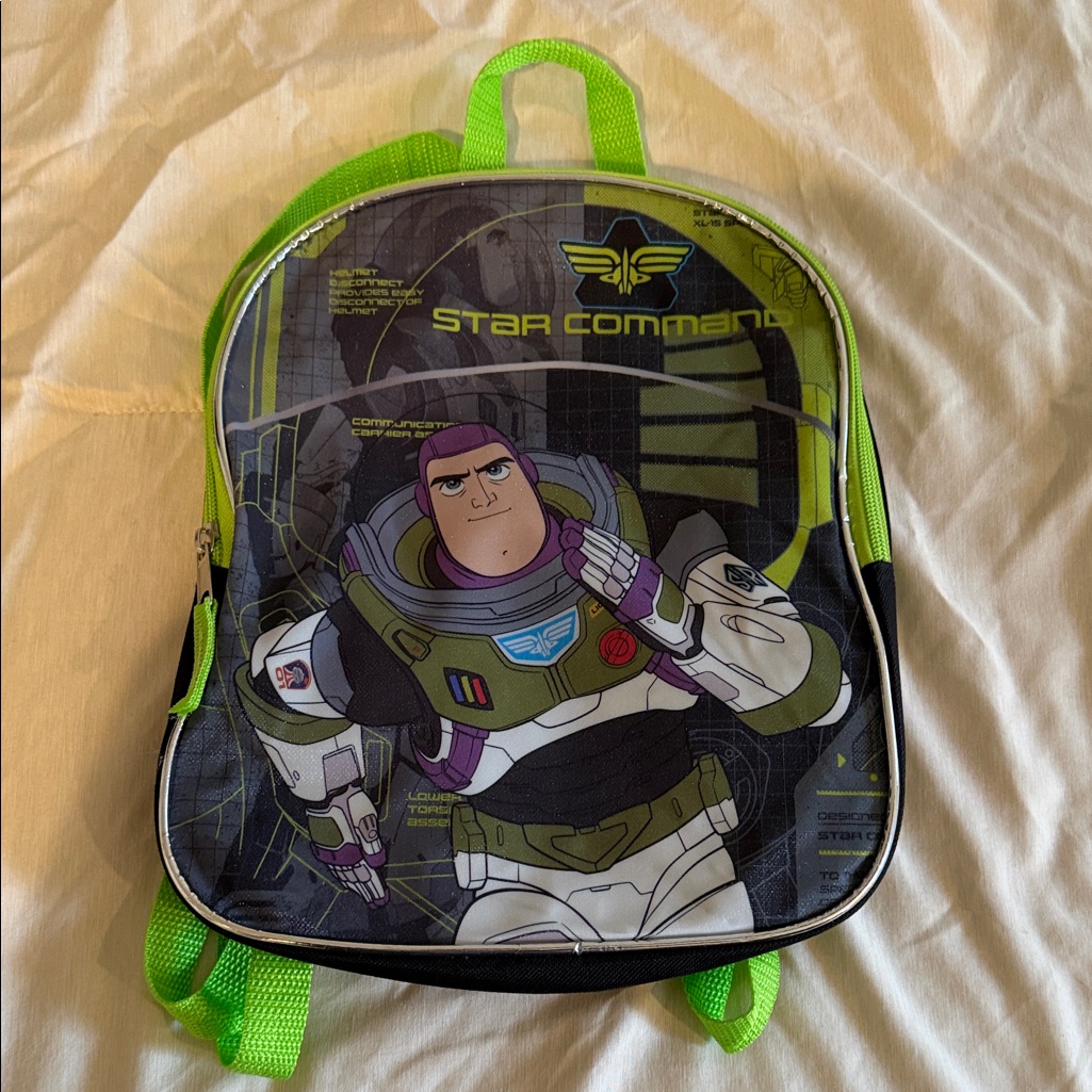 Buzz Lightyear Kids Backpack - Green And Black